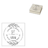 Let Love Grow | Rustieke met de hand getekende len Rubberstempel (Gestempeld)