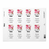 Let Love Grow Seed Packet Weddenschap Favor Label (Full Sheet)