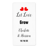 Let Love Grow Seed Packet Weddenschap Favor Label (Voorkant)
