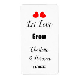 Let Love Grow Seed Packet Weddenschap Favor Label