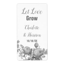 Let Love Grow Seed Packet Weddenschap Favor Label