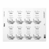 Let Love Grow Seed Packet Weddenschap Favor Label (Full Sheet)