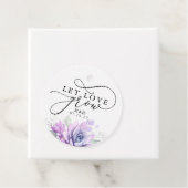 Let Love Grow Silver Greenery Elegant Wedding Bedankjes Labels (In situ)