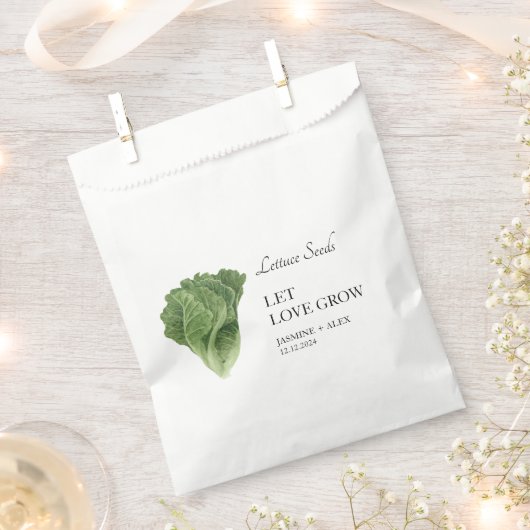 Let Love Grow | Sla Seed Bruiloft Favor Bag Bedankzakje (Geknipt)