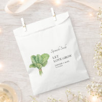 Let Love Grow | Spinazie Zaad Bruiloft Favor Bag