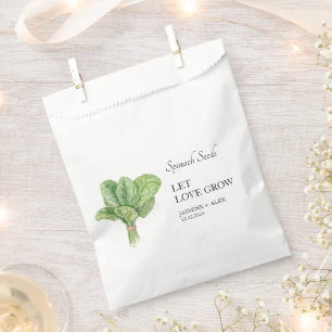 Let Love Grow   Spinazie Zaad Bruiloft Favor Bag Bedankzakje