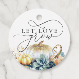 Let Love Grow Succulents and Pumpkins Herfst Bedankjes Labels