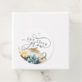 Let Love Grow Succulents and Pumpkins Herfst Bedankjes Labels (In situ)