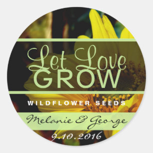 Let Love Grow Sunflower Stickers