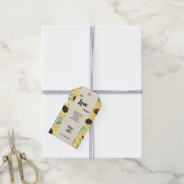 Let Love Grow Sunflower Weddenschap Cadeaulabel