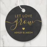 Let Love Grow, Wedding Gift Label, Chalkboard Gold Bedankjes Labels<br><div class="desc">These are the perfecte little gift tags. You can customize front and back text.</div>