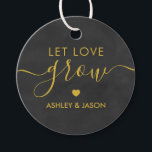 Let Love Grow, Wedding Gift Label, Chalkboard Gold Bedankjes Labels<br><div class="desc">These are the perfecte little gift tags. You can customize front and back text.</div>