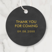 Let Love Grow, Wedding Gift Label, Chalkboard Gold Bedankjes Labels (Achterkant)