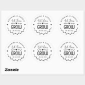 Let Love Grow Wedding Seeds Ronde Sticker (Vel)