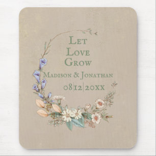 Let Love Grow Wedding Stats Floral Whimsy  Muismat