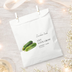 Let Love Grow   Zucchini Zaad Bruiloft Favor Bag Bedankzakje
