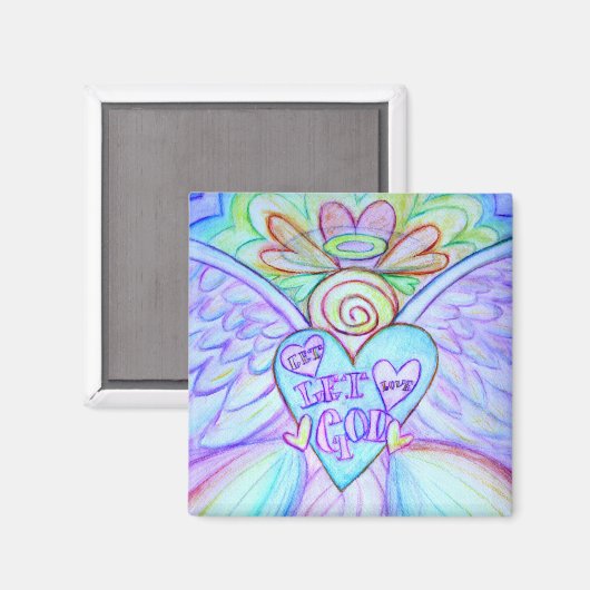Let Love Laat God Guardian Angel Magnet (Voorkant / Achterkant)