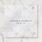 Let Love Sparkle Butterfly and Lace Wedding Bedankjes Labels (Achterkant)