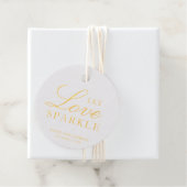 Let Love Sparkle Elegant Gold Foil Wedding Bedankjes Labels (Met doos)