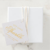 Let Love Sparkle Elegant Gold Foil Wedding Bedankjes Labels (Met doos)
