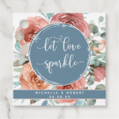 Let Love Sparkle, Etheral Floral Wedding Sparkler Bedankjes Labels (Voorkant)