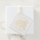 Let Love Sparkle Gold Coral Beach Wedding Bedankjes Labels (Met doos)