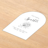 Let Love Sparkle Modern Minimalist Wedding  Acryl Uitnodigingen (Laagn)