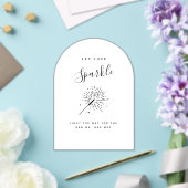 Let Love Sparkle Modern Minimalist Wedding  Acryl Uitnodigingen (Insitu (Huwelijk))