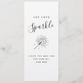 Let Love Sparkle Modern Minimalist Wedding Kaart (Voorkant)