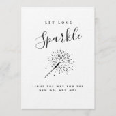 Let Love Sparkle Modern Minimalist Wedding Kaart (Voorkant)