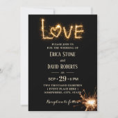 Let Love Sparkle Modern Wedding Kaart (Voorkant)