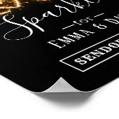 Let Love Sparkle | Sparkler Send Off Weduwen Sign Poster (Hoek)