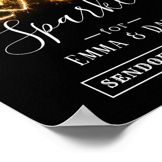 Let Love Sparkle | Sparkler Send Off Weduwen Sign Poster (Hoek)
