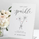 Let Love Sparkle - Sparkler Sendoff Sign Wedding Reclamebord Met Voetstuk