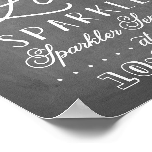 Let Love Sparkle | Sparkler Verzenden Poster (Hoek)