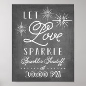 Let Love Sparkle | Sparkler Verzenden Poster (Voorkant)