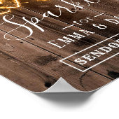 Let Love Sparkle | Teken voor Rustige Barn Wood We Poster (Hoek)