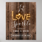Let Love Sparkle | Teken voor Rustige Barn Wood We Poster (Voorkant)