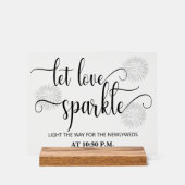 Let love sparkle Wedding  Acryl Bord (Voorkant)