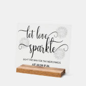 Let love sparkle Wedding  Acryl Bord (Hoek)