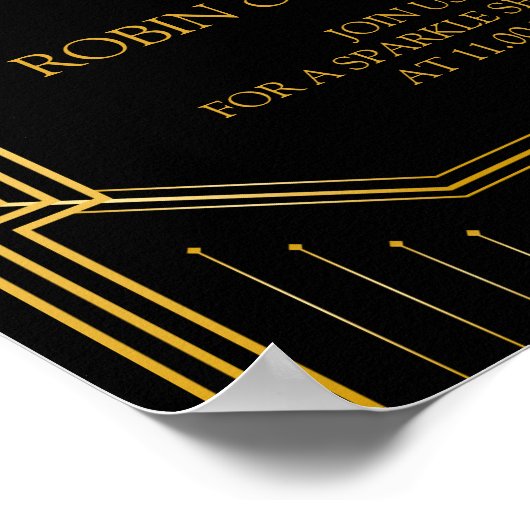 Let Love Sparkle Wedding Sign | Gatsby Art Deco Poster (Hoek)