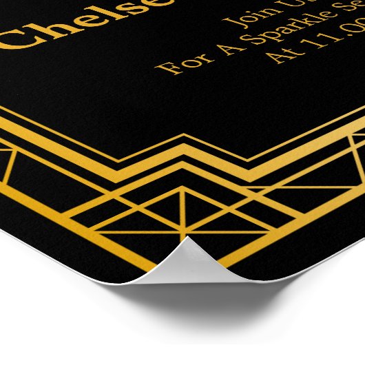 Let Love Sparkle Wedding Sign | Gatsby Art Deco Poster (Hoek)