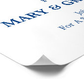 Let Love Sparkle Wedding Sign Navy Blue Poster (Hoek)