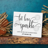 Let love sparkle wedding sign Tabletop Plaque Fotoplaat (Zijkant)