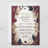 Let Maroon Traditional Herfst Bourgondië Vrijgezel Kaart (Voorkant)