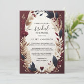 Let Maroon Traditional Herfst Bourgondië Vrijgezel Kaart (Staand voorkant)