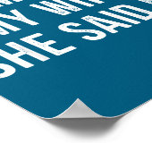 Let Me Ask My Wife She Said No Funny Husband  Poster (Hoek)