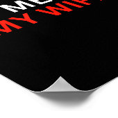 Let Me Ask My Wife, She Said No Funny Saying  Poster (Hoek)