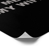 Let Me Ask My Wife, She Said No Funny Saying Vinta Poster (Hoek)