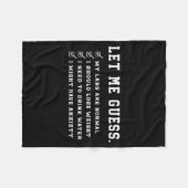 Let Me Guess My Labs Are Normal Lose Weight Check  Fleece Deken (Voorkant (Horizontaal))